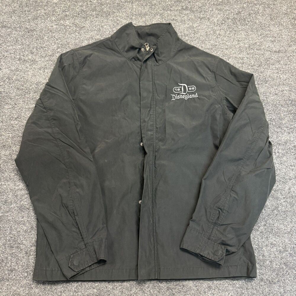 Disney Parks Walt Disney World 1971 Windbreaker Jacket Zipper Black Adult Sz L